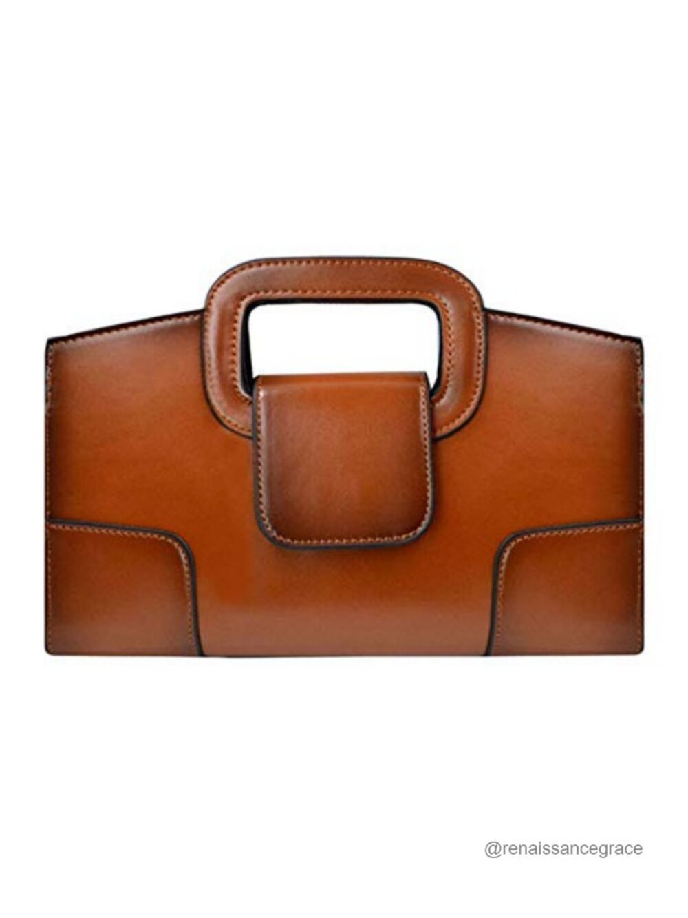 Vintage Flap Satchel Handbag PU Leather Top Handle Shoulder Bag